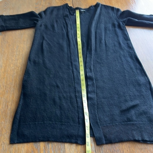 Talbots Women’s Petite 100% linen Black Cardigan size petite Short Sleeves - Picture 8 of 15